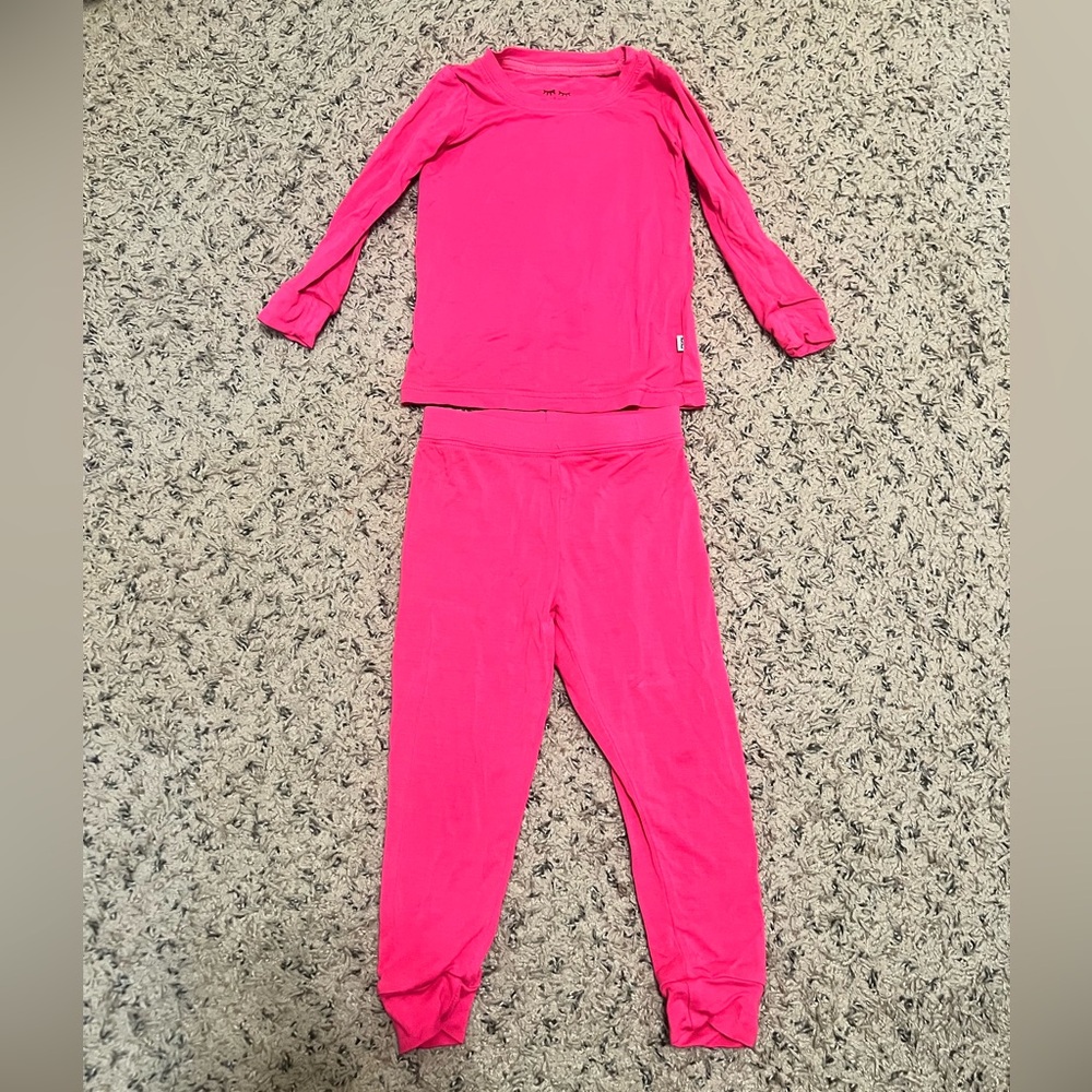 Little Sleepies 12-18 Months Magenta Two Piece Pajamas